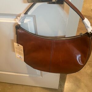 Patricia Nash Brown Leather Shoulder Bag